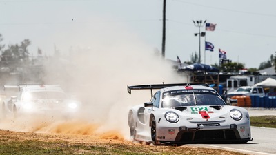 L'équipe usine Porsche à Sebring