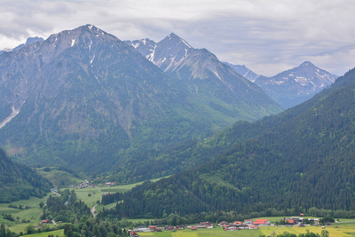 La montagne vue depuis les courbes menant Ã  Oberjoch